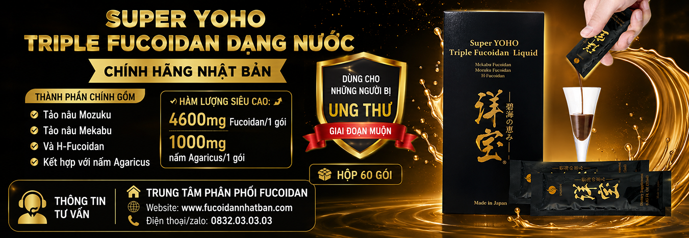 Super Yoho Triple Fucoidan Dạng Nước Chính Hãng Nhật Bản. Hộp 60 gói