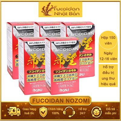 Gói 5 Hộp Fucoidan Nozomi. Mỗi Hộp 150 Viên